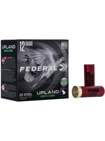 FEDERAL UPLAND STEEL 12GA 2 3/4IN 1 OZ 1330 FPS 7.5 PAPER WAD AMMO 25RD