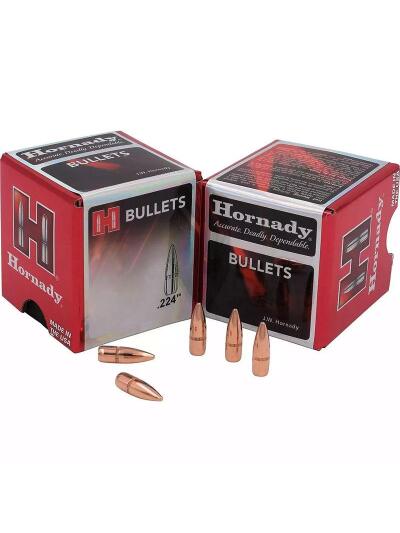 Hornady Traditional / FMJ Rifle Bullets .22 cal .224" 62 gr FMJ 5500/ct