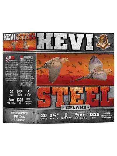 HEVI-Shot HEVI-Steel Upland Shotshell 20ga 2-3/4" 1oz 1325 fps #6 25/ct