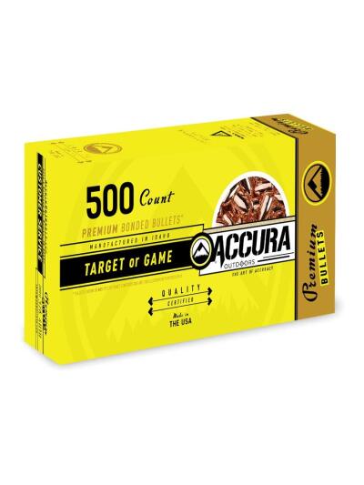 Accura Premium Powerbond Bullets .40 cal .401" 165 gr FP 500/ct