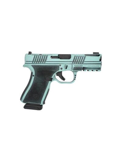 Black Rain Frontline+ Handgun 9mm Luger 15rd Magazine 3.75" Barrel Robins Egg Blue Battleworn Finish Optic Ready