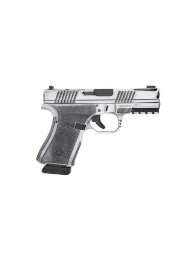 Black Rain Frontline+ Handgun 9mm Luger 15rd Magazine 3.75" Barrel Bright White Battleworn Finish Optic Ready
