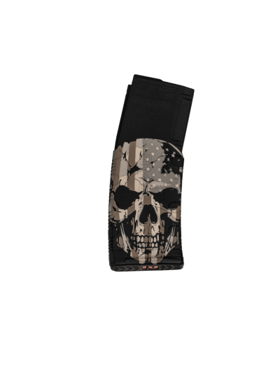 Black Rain Ordnance Skull with Flag AR Magazine 5.56x45 30/rd