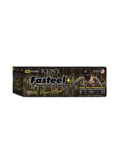 Kent Fasteel+  Precision Plated Steel Bayou Blend Shotshells 20ga 3" 1oz 1350 fps #3 & #5 100/ct