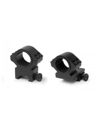Konus 2-Piece Steel Riflescope Rings With Quick Release Lever 30mm Low - Matte Black