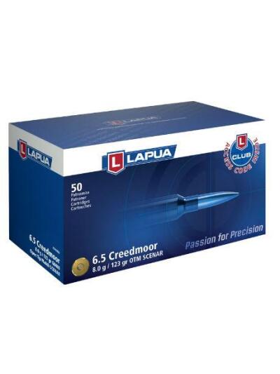 Lapua 6.5 Creedmoor 123 gr Scenar OTM Ammunition 50 rounds