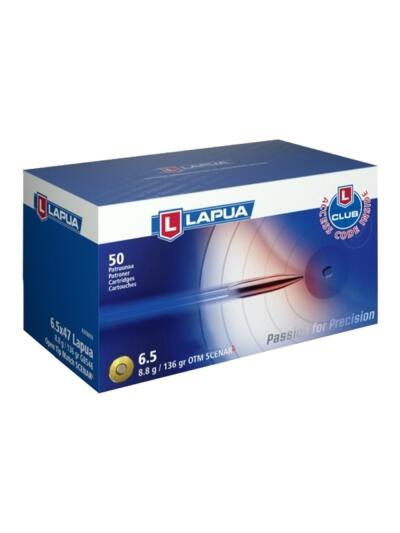 Lapua Rifle Ammunition 6.5 Creedmoor 136gr Scenar OTM 2740 fps 50/ct