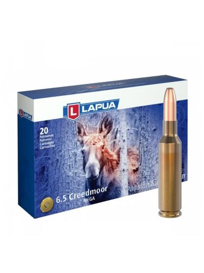 Lapua Rifle Ammunition 6.5 Creedmoor 156gr Mega SP 2559 fps 20/ct