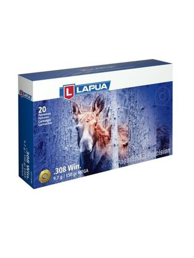 Lapua Rifle Ammo  308 Winchester 150gr Mega Soft Point bx/20