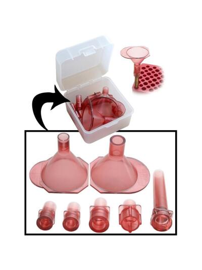 MTM Universal Powder Funnel Kit 17 to 500 S&W Clear Red