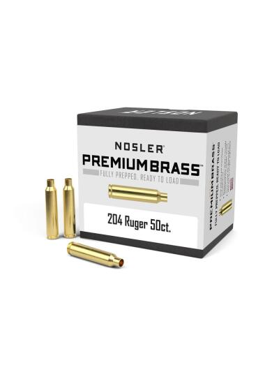 Nosler Unprimed Brass Rifle Cartridge Cases .204 Ruger 50/ct