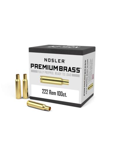 Nosler Unprimed Brass Rifle Cartridge Cases .222 Rem 100/ct