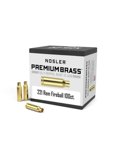 Nosler Unprimed Brass Rifle Cartridge Cases .221 Fireball 100/ct