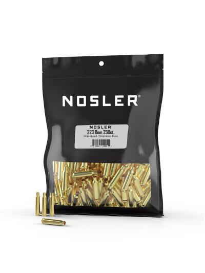 Nosler Unprimed Unprepped Brass Rifle Cartridge Cases .223 Rem (BULK) 250/ct