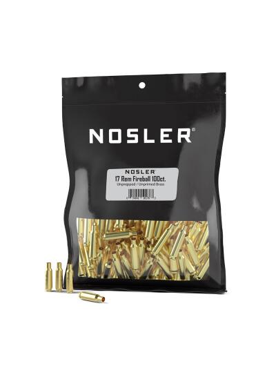 Nosler Unprimed Unprepped Brass Rifle Cartridge Cases .17 Rem Fireball NOS HS 100/ct (BULK)
