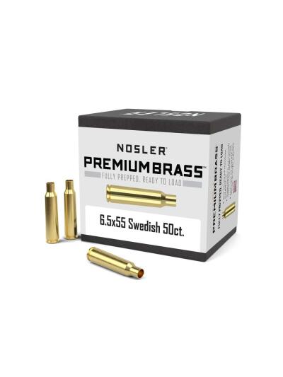 Nosler Unprimed Brass Rifle Cartridge Cases 6.55x55mm 50/ct