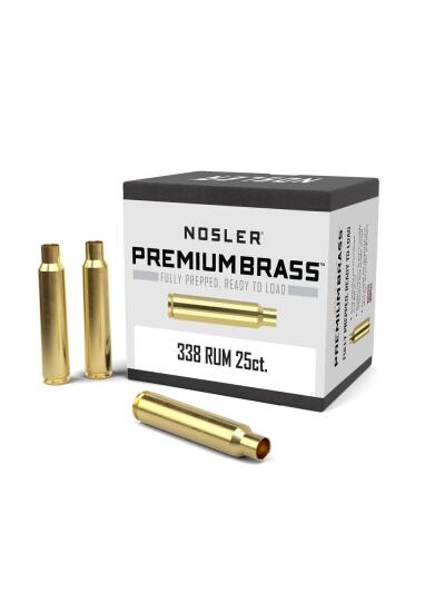 Nosler Unprimed Brass Rifle Cartridge Cases .338 RUM 25/ct