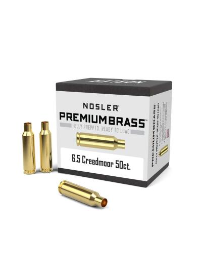 Nosler Unprimed Brass Rifle Cartridge Cases 6.5mm Creedmoor 50/ct