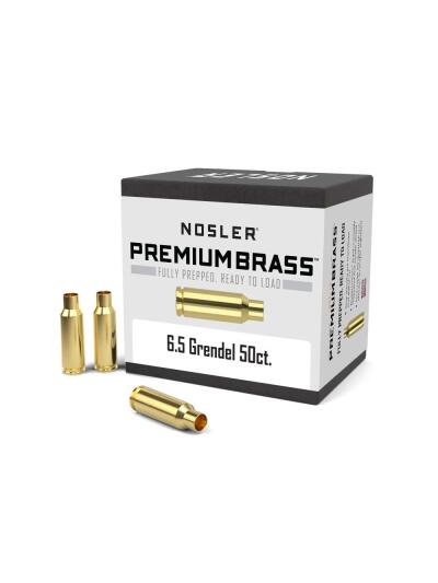 Nosler Unprimed Brass Rifle Cartridge Cases 6.5mm Grendel 50/ct