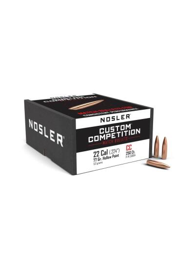Nosler Custom Competition Rifle Bullets .22 cal .224" 77 gr HPBT 250/ct
