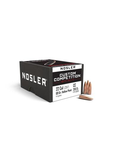 Nosler Custom Competition Rifle Bullets .22 cal .224" 69 gr HPBT 250/ct
