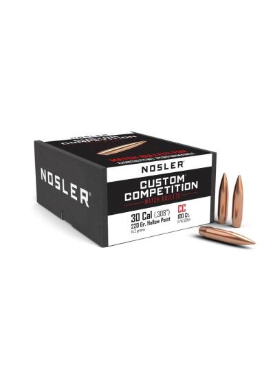 Nosler Custom Competition Rifle Bullets .30 cal .308" 220 gr HPBT 100/ct