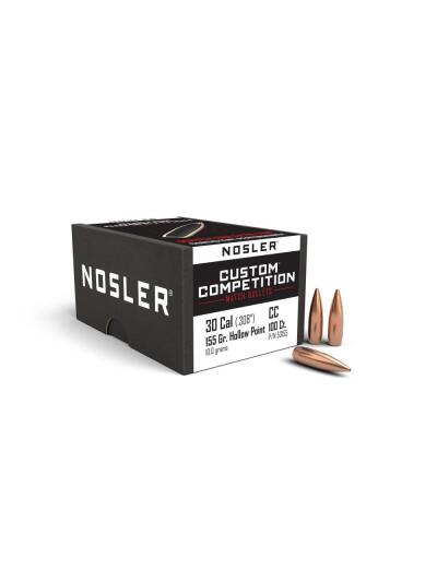 Nosler Custom Competition Rifle Bullets .30 cal .308" 155 gr HPBT 100/ct