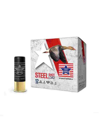 PPU Stars & Stripes Steel Shotshell 12ga 3''  1-1/8 oz 1500 fps #1 25/ct