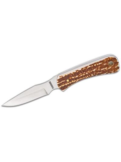 Schrade Uncle Henry 301UH Fixed Knife 3-1/8" Drop Point Blade Brown with Leather Sheath