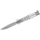 Schrade Alkymest Butterfly Folding Knife 4" Blade Silver
