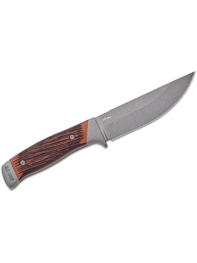 Old Timer Frontier Fixed Blade Knife 5" Drop Point Blade Wood Box