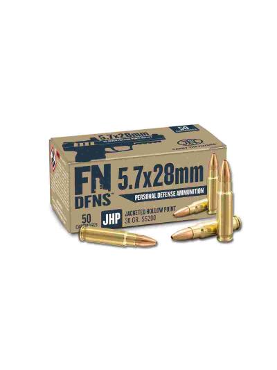 FN DFNS SS200 Personal Defense Handgun Ammunition 5.7x28mm 30gr JHP 1894 fps 500/ct Case