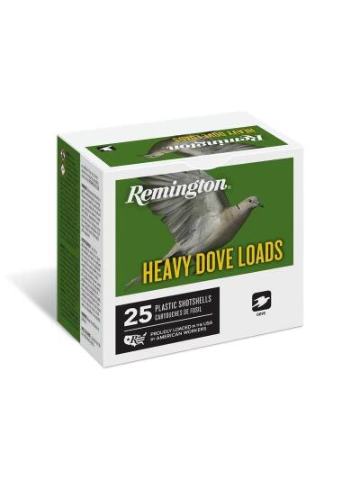 Remington Heavy Dove Load Shotshells 12ga 2-3/4 in 3-1/4 dr 1-1/8 oz #7.5 1255 fps 25/ct