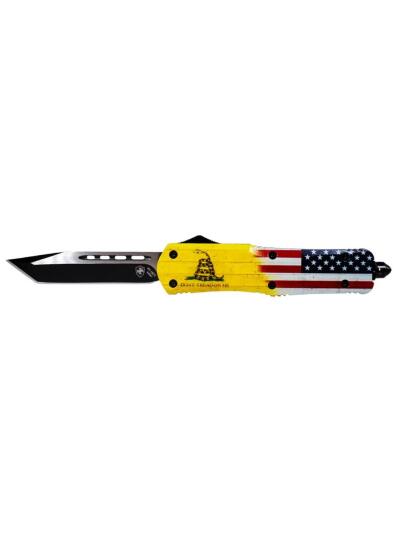 Templar Knife Large Don't Tread on Me Knife 3-1/2" Tanto Blade US Flag Don't Tread on Me