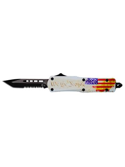 Templar Knife Small We The People Tanto Serrated Black