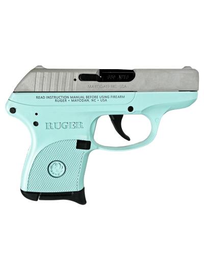 Ruger LCP 380 ACP Pistol 2.75" Barrel Robin's Egg Blue Frame Silver Slide