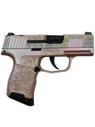 Sig Sauer "Guns & Roses Rose Gold" P365 Optic Ready Handgun 9mm Luger 10rd Magazines(2) 3.1" Barrel X-RAY 3 Sights