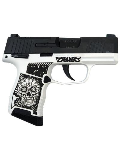 Sig Sauer Exclusive "Sugar Skull" P365 Optic Ready Handgun 9mm Luger 10rd Magazines(2) 3.1" Barrel X-RAY 3 Sights Manual Safety