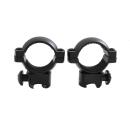 Traditions Aluminum Scope Rings fits .22 Airguns 3/8" Grooved Receiver 1" Medium - Matte Black