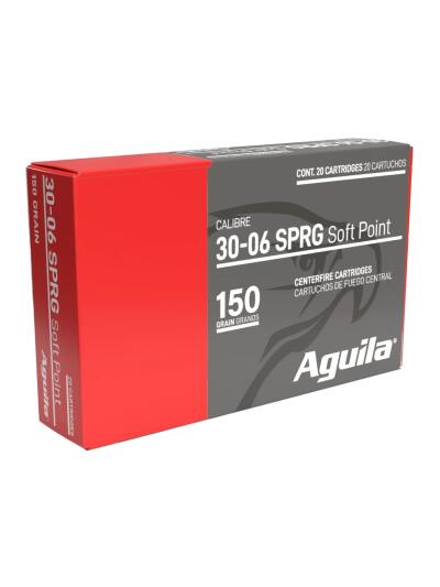 Aguila Ammunition 30-06 Springfield Rifle Ammo - 150 Grain | Soft Point | 20rd Box