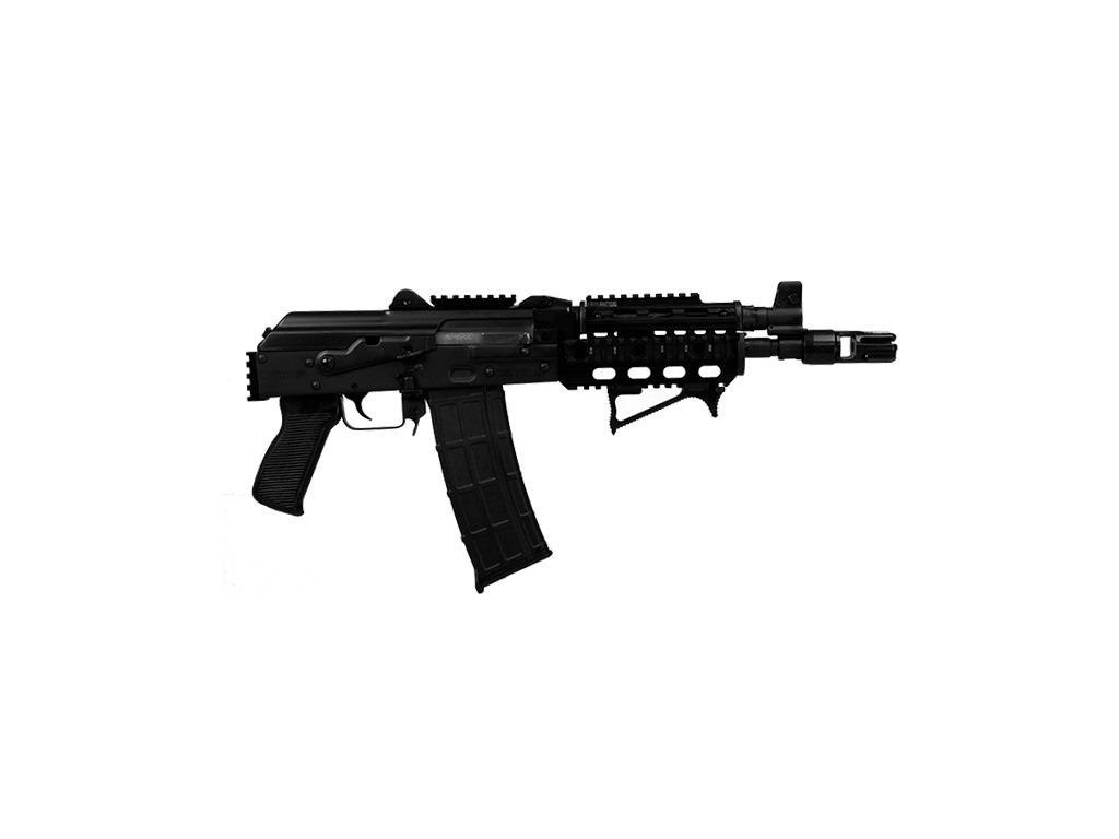 Zastava ZPAP85 Alpha AK-47 Pistol BULGED TRUNNION 1.5MM RECEIVER - Black | 5.56NATO | 10" Barrel | Quad Rail | Booster Brake | Rear Trunnion Picatinny rail