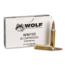 WOLF GOLD AMO 5.56 NATO 55GR COPPER FMJ BRASS CASE 20-RD BOX (50 BOXES PER CASE)