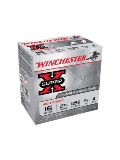 WINCHESTER SUPER X HEAVY GAME HB 16G 23/4 11/8 #4 25RD BX 250RD CASE