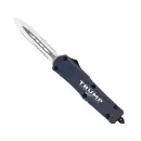 COBRATEC KNIVES MEDIUM FS-3 TRUMP 2024 BLUE DAGGER 2 SIDE SERRATED