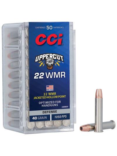 CCI 22WMR 40GR UPPERCUT JHP 50RD/BX 500RD/BRICK 60BX/CS