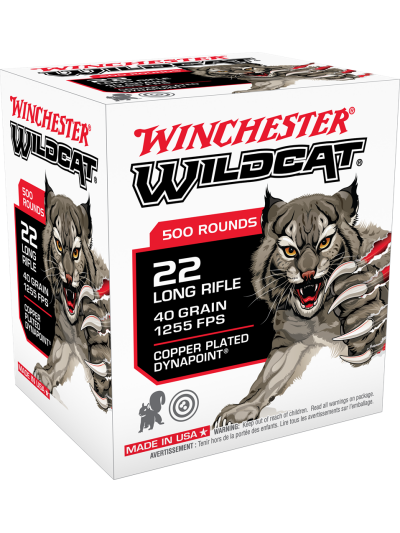 WINCHESTER 22 LR WILDCAT DYNAPOINT CP 40 GR 500 RD/BX 10 BX/CS