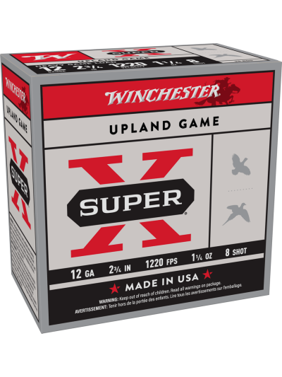 WINCHESTER SUPER X UPLAND 12 GA 2-3/4" #8 1-1/4 OZ 25 RD/BX 10 BX/CS