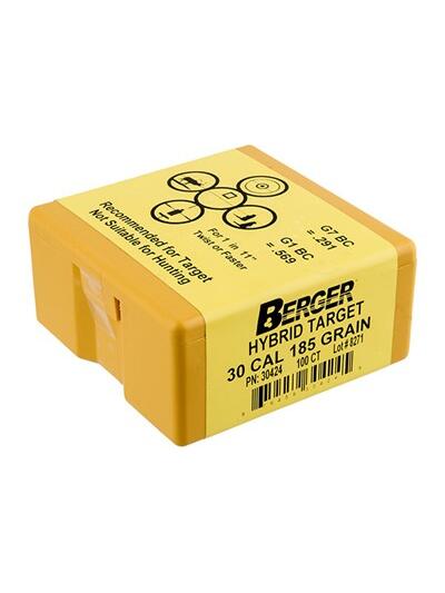 HYBRID TARGET 30 CALIBER (0.308'') 185GR HYBRID BT 100/BOX