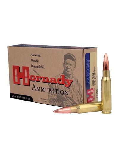 MATCH 308 WINCHESTER 178GR BOAT TAIL HOLLOW POINT 20/BOX