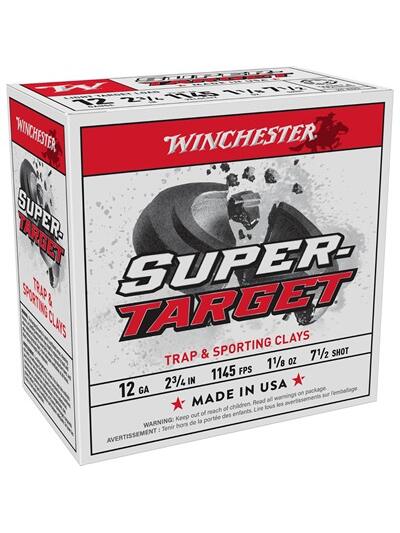 SUPER TARGET 12 GAUGE 2-3/4'' 1-1/8 OZ #7.5 SHOT 100/BOX